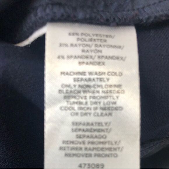 Ann Taylor navy blue with red striped slacks pants, size 8 - Picture 12 of 12